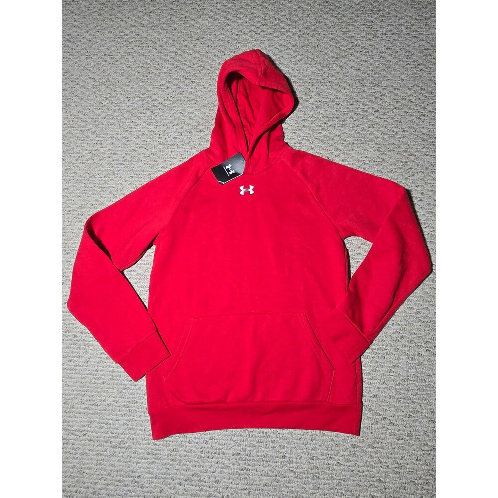 Nwt Under Armour Rival Fleece Hoodie Sweatshirt Red Youth XL